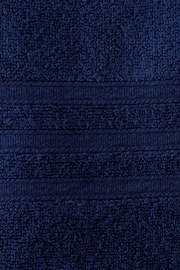 Catherine Lansfield Navy Blue Zero Twist 100% Cotton Bath Sheet Pair - Image 3 of 4