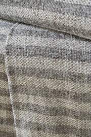 Catherine Lansfield Grey Stripe Chenille Throw - Image 2 of 4