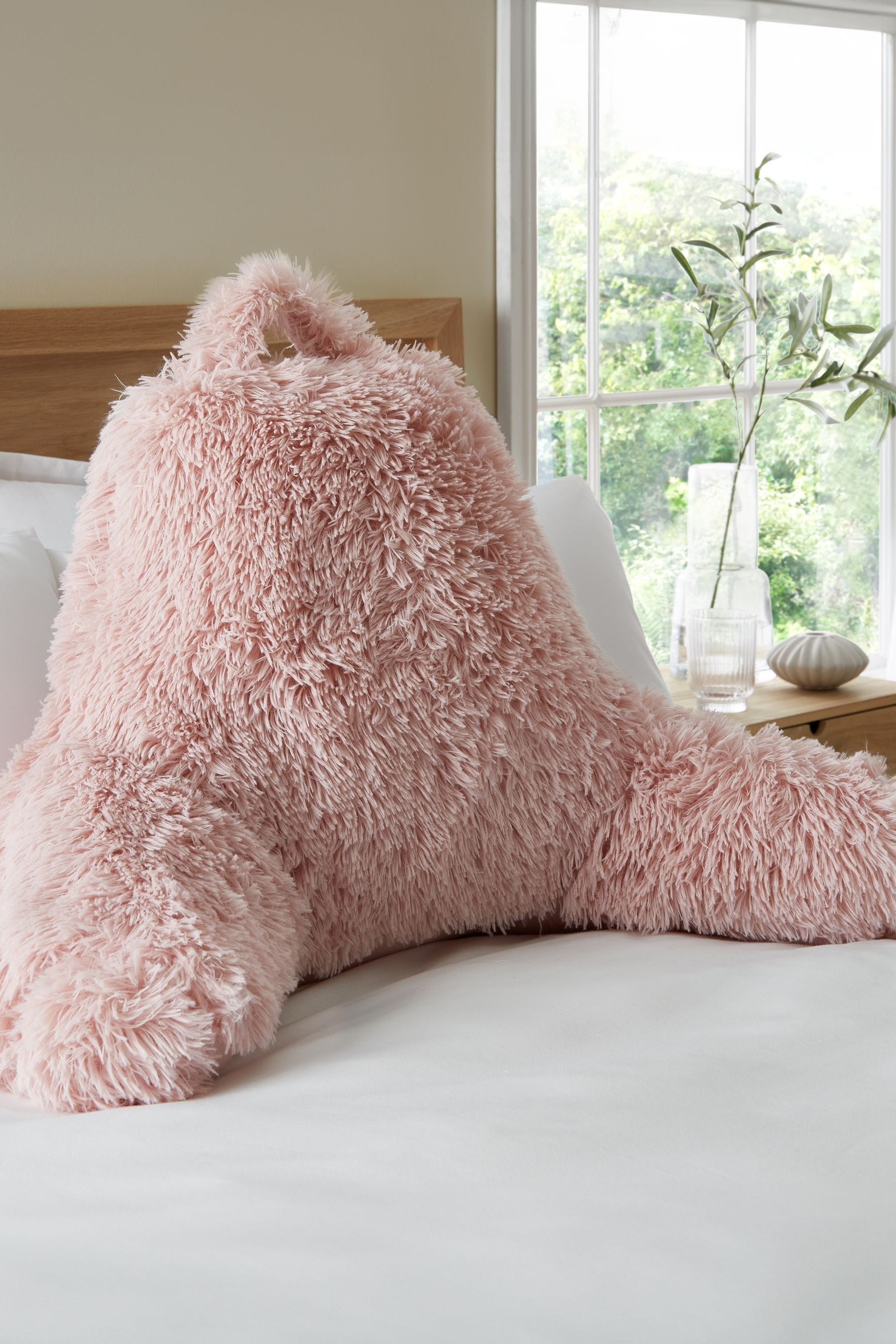 Buy Catherine Lansfield Blush Pink Cuddly Deep Pile Faux Fur Cuddle Chair Cushion from Next Luxembourg