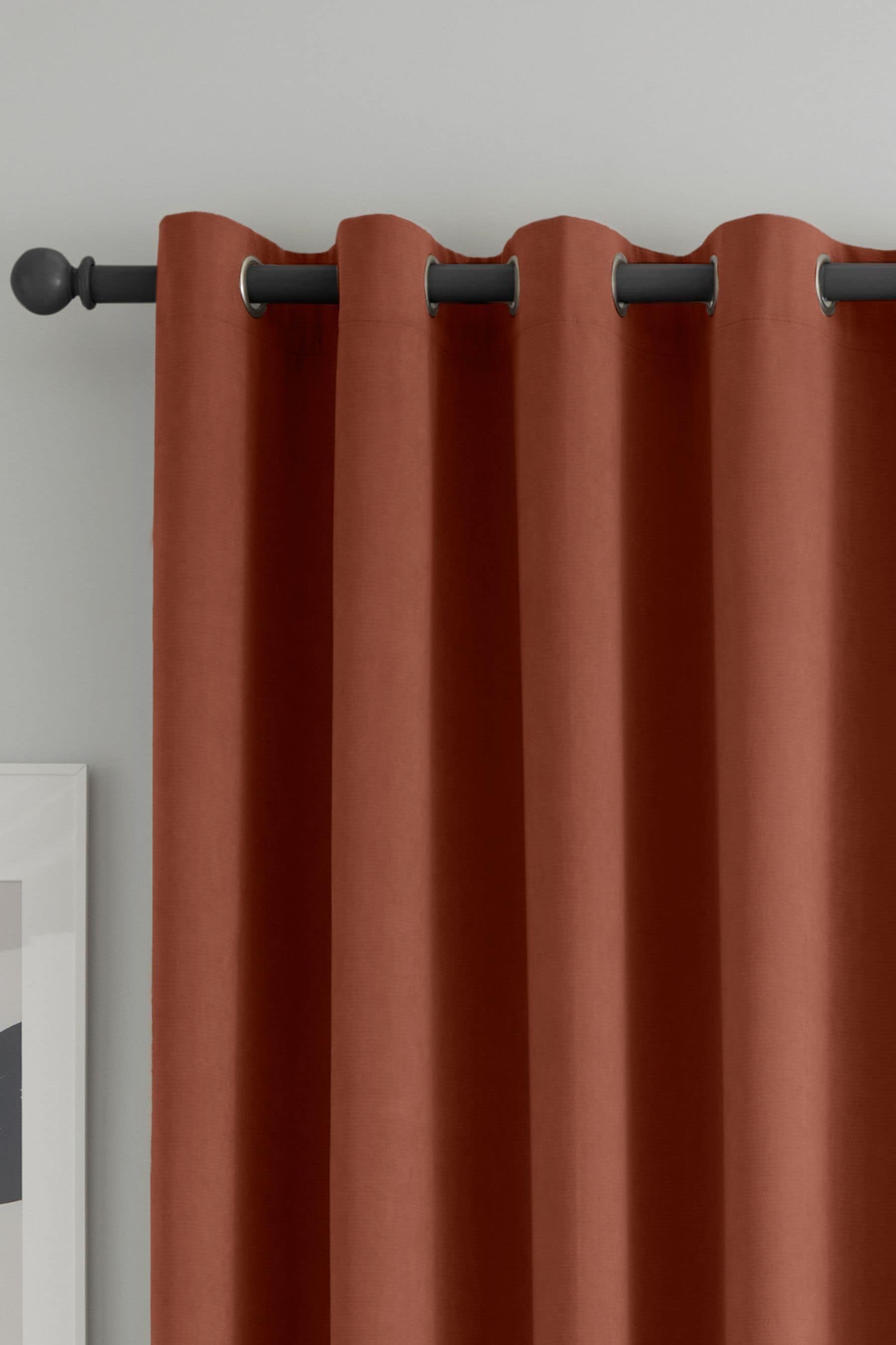 Buy Catherine Lansfield Terracotta Wilson Thermal Blackout Lined Eyelet Curtains from Next USA