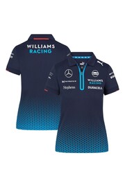 Fanatics Womens Blue F1 Williams Racing 2024 Team Polo Shirt - Image 1 of 3