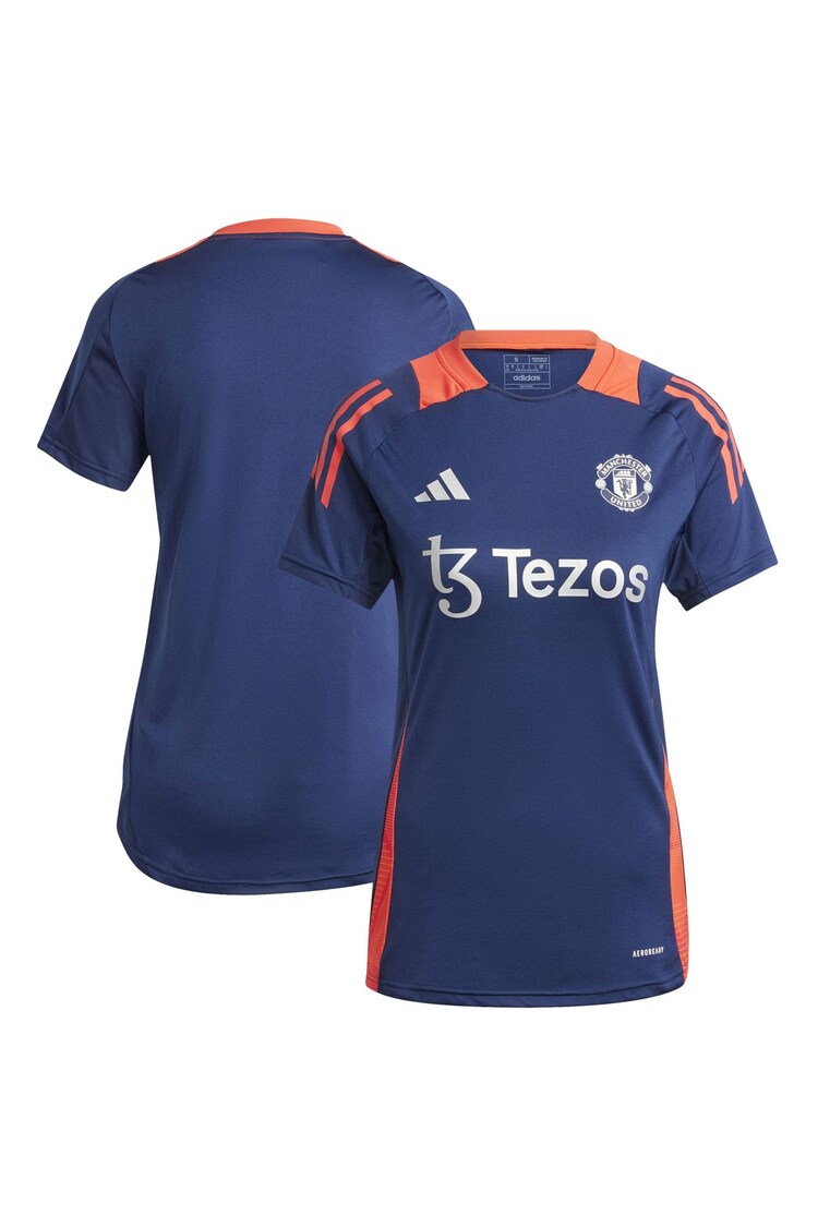 adidas Blue Womens Manchester United Training Jersey - Image 1 of 3