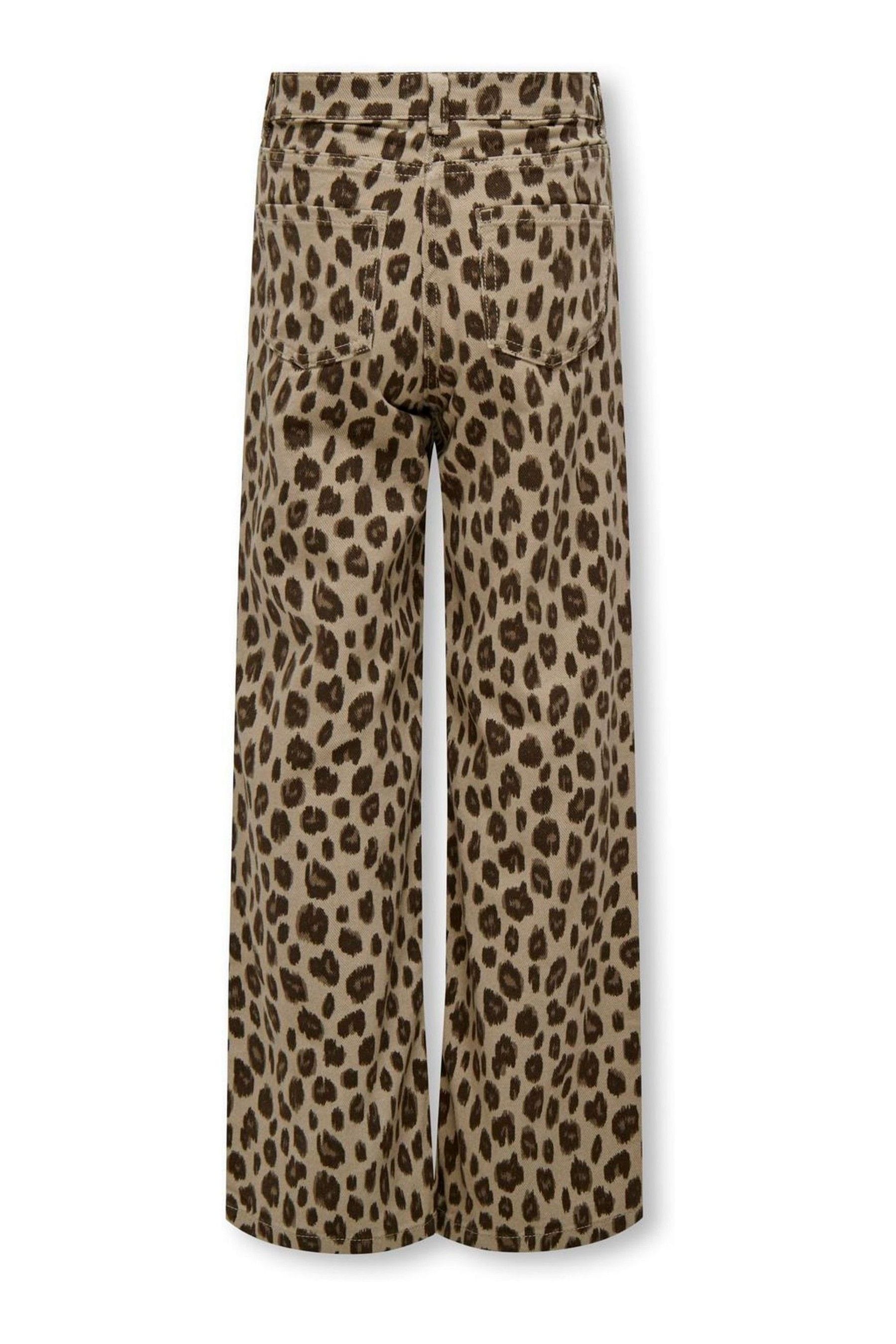 Buy ONLY KIDS Wide Leg Leopard Print Animal Jeans from Next Luxembourg