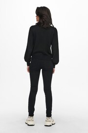 JDY Black High Neck Knitted Pullover Jumper - Image 2 of 5