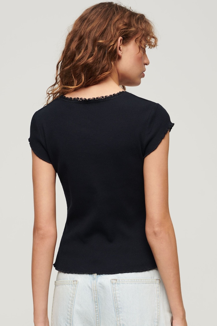 Superdry Blue Athletic Essentials Square Neck Top - Image 2 of 6