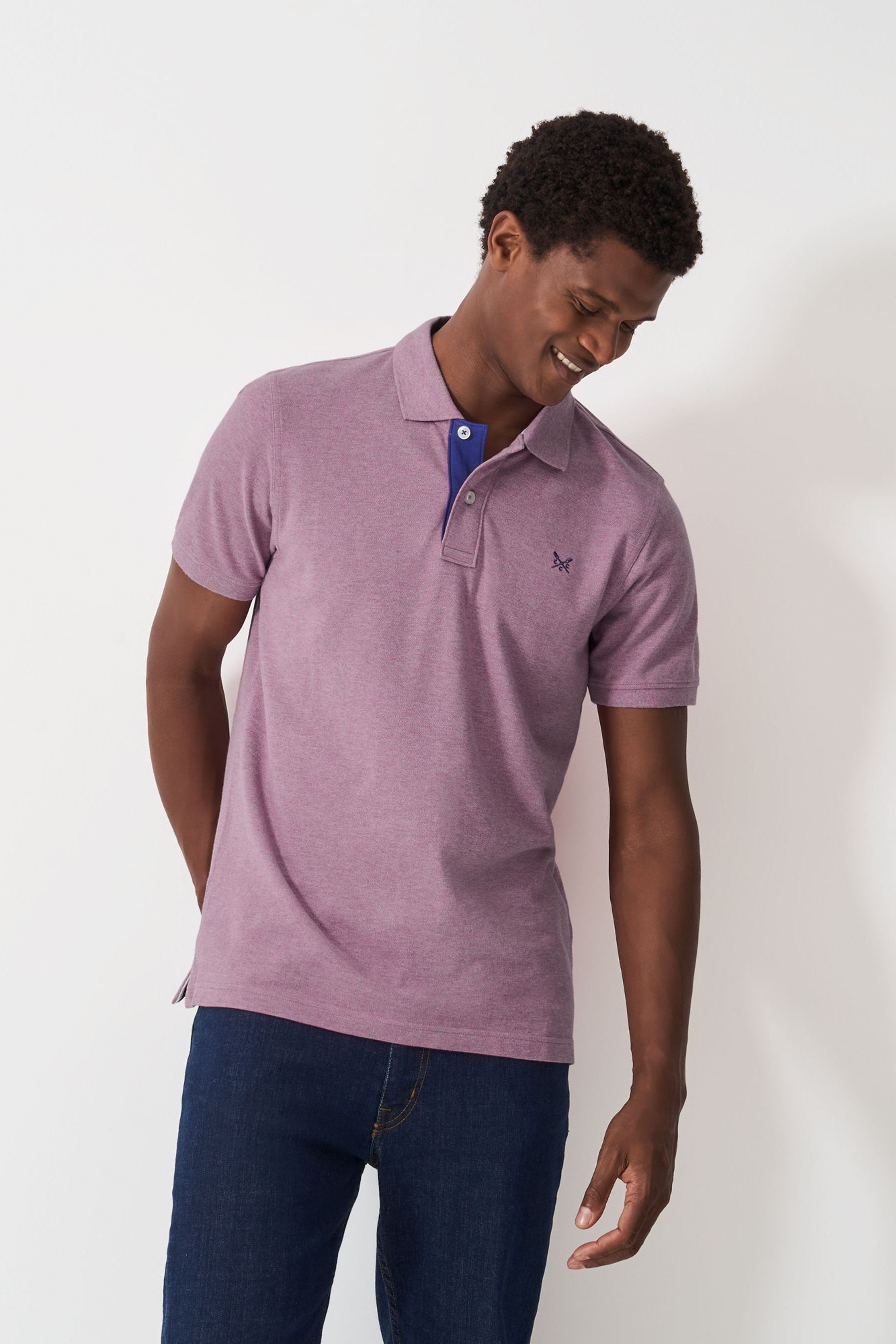 Buy Crew Clothing Pink 100 Cotton Pique Polo Shirt from the Next UK online shop