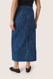 Soaked in Luxury Blue Slzianna Maxi Length Denim 100% Cotton Skirt - Image 2 of 6