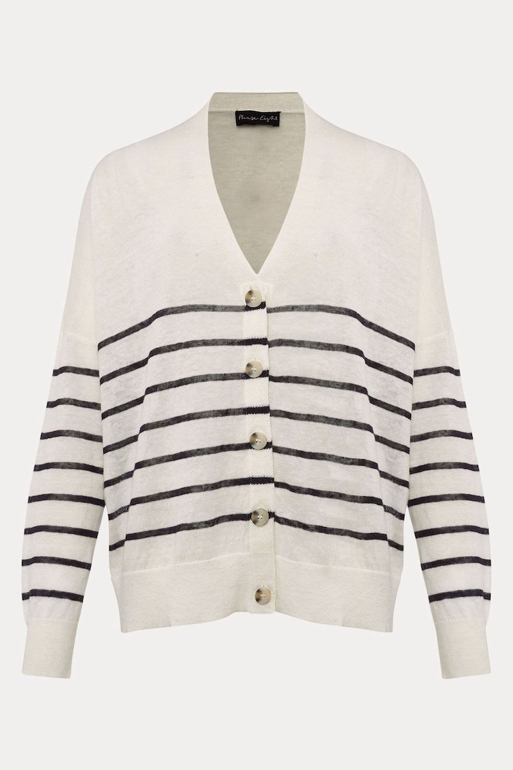 Phase Eight Blue Alana Linen Breton Stripe Top - Image 5 of 5