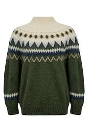 Celtic & Co. Green Diamond Fair Isle Jumper - Image 4 of 6