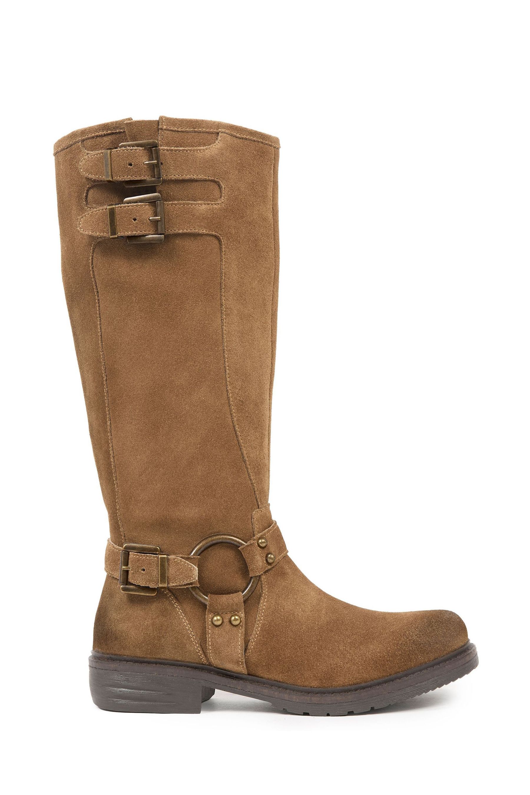 Celtic Co. Stirrup Strap Knee High Brown Boots 4 EU 37 Womens