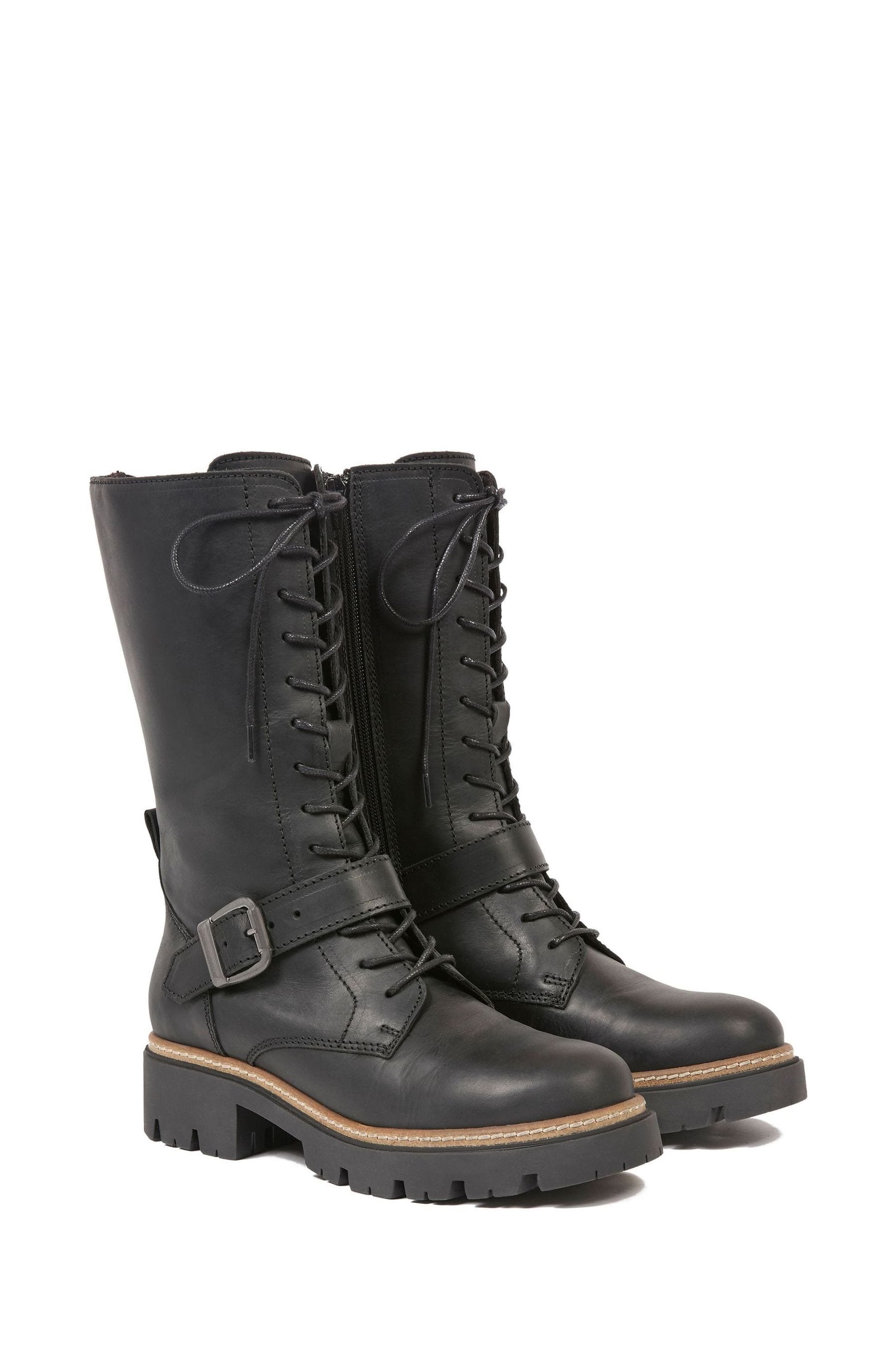 Men's mid calf black boots top