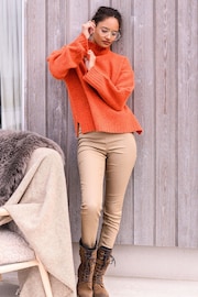 Overwashed Slouch Funnel Neck Jumper - Image 2 of 7