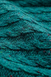 Celtic & Co. Green Donegal Cable Roll Neck Jumper - Image 5 of 5