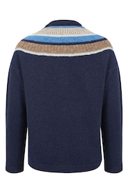 Celtic & Co. Blue Shetland Statement Yoke Cardigan - Image 3 of 4