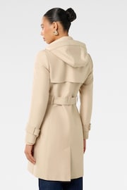 Forever New Natural Kirsty Structured Hooded Trench Coat - Image 2 of 5