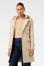 Forever New Natural Kirsty Structured Hooded Trench Coat - Image 4 of 5