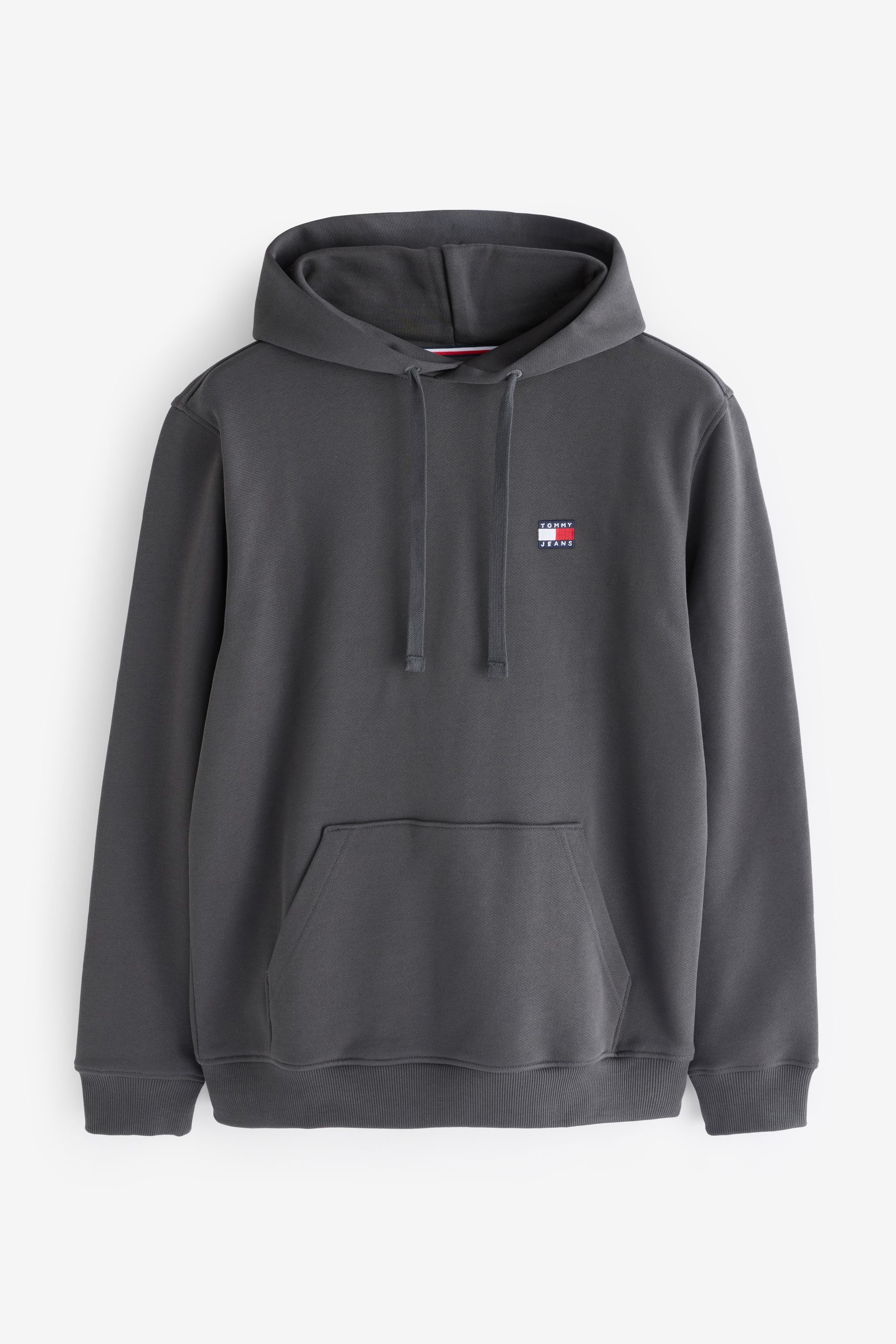 Tommy badge hoodie grey deals