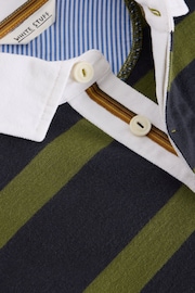 White Stuff Green Stripe Rugby Shirt - Image 6 of 6