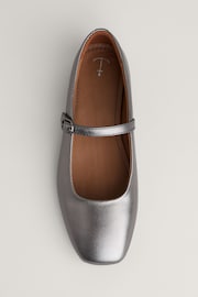 Seasalt Cornwall Grey On The Wing Ballet Leather Shoes - Image 4 of 5