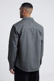 River Island Grey Long Sleeve Contrast Cord Collar Shirt - Image 2 of 4