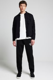 River Island Black Regular Fit Utility Zip Up Shacket - Image 3 of 4