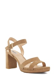 Dune London Brown Manifesting Mini Platform Sandals - Image 1 of 5