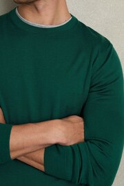 Reiss Herb Green Wessex Merino Wool Crew-Neck Jumper - Image 3 of 5