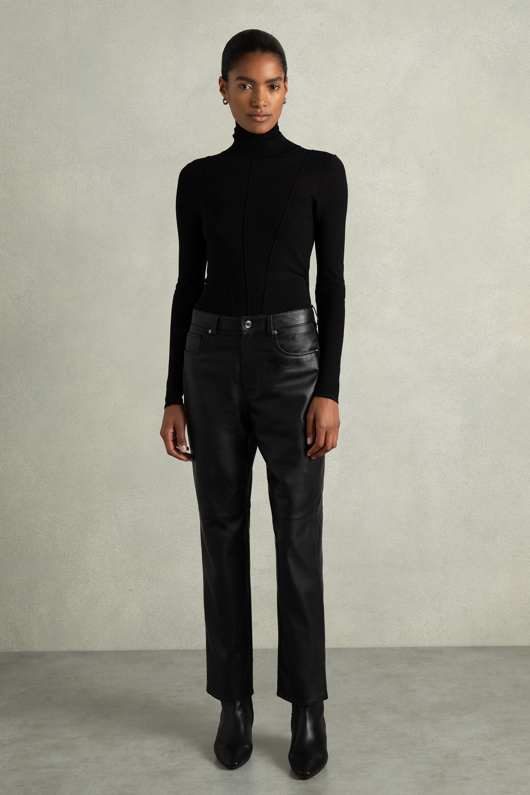 Reiss leather trousers 2025