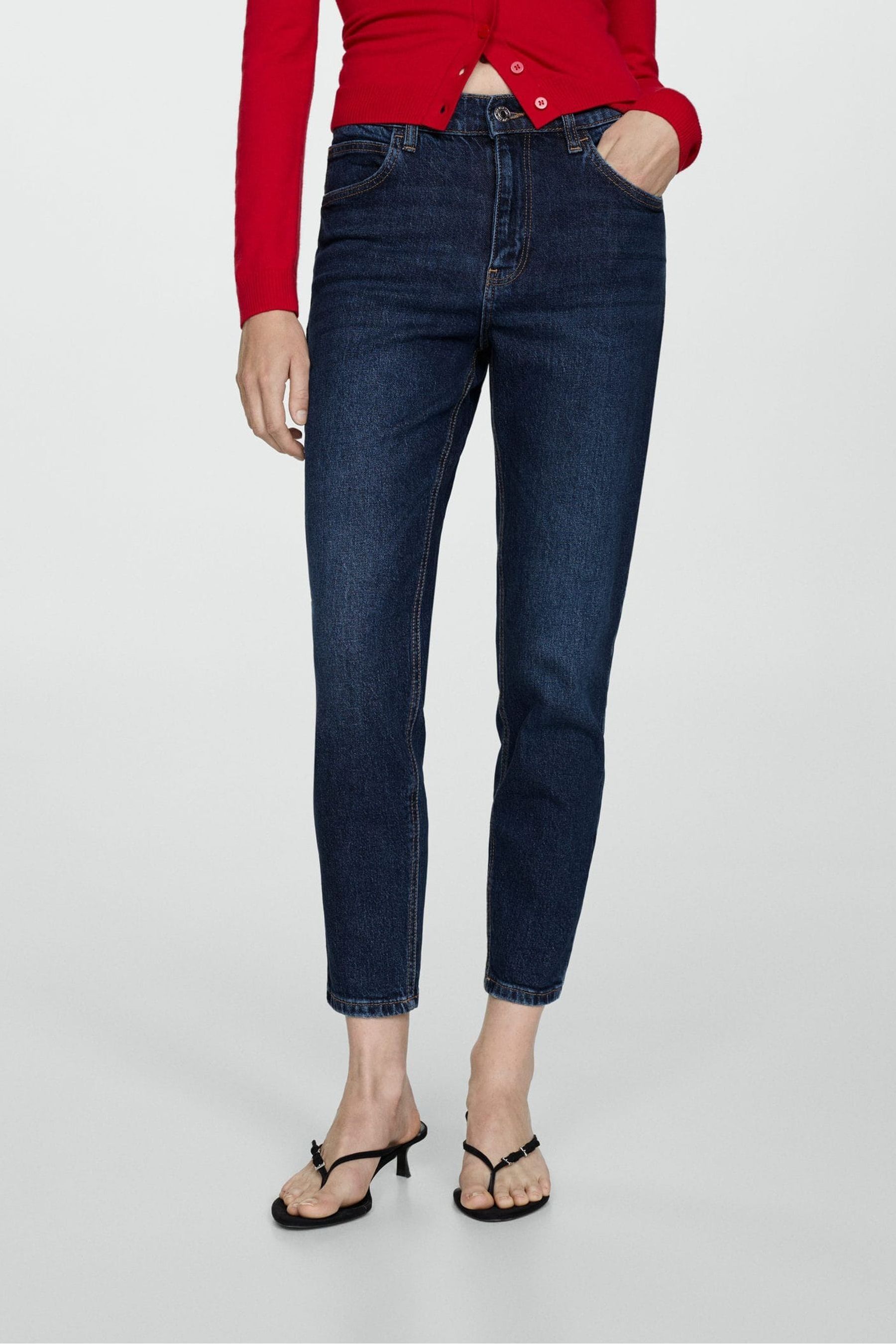 Mango black mom jeans sales