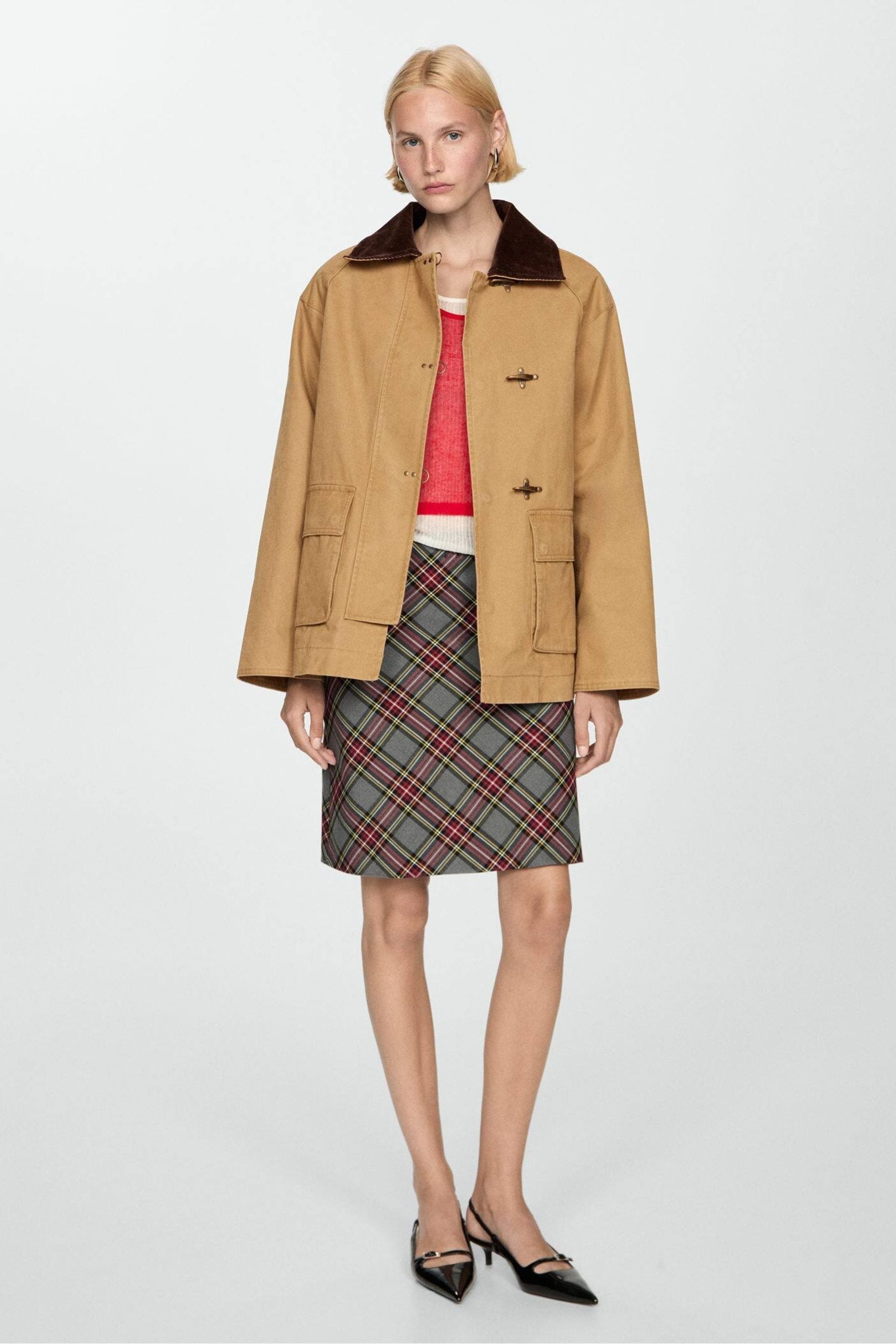 Buy Mango Cream Camel Barn 100 Cotton Jacket from the Next UK online shop