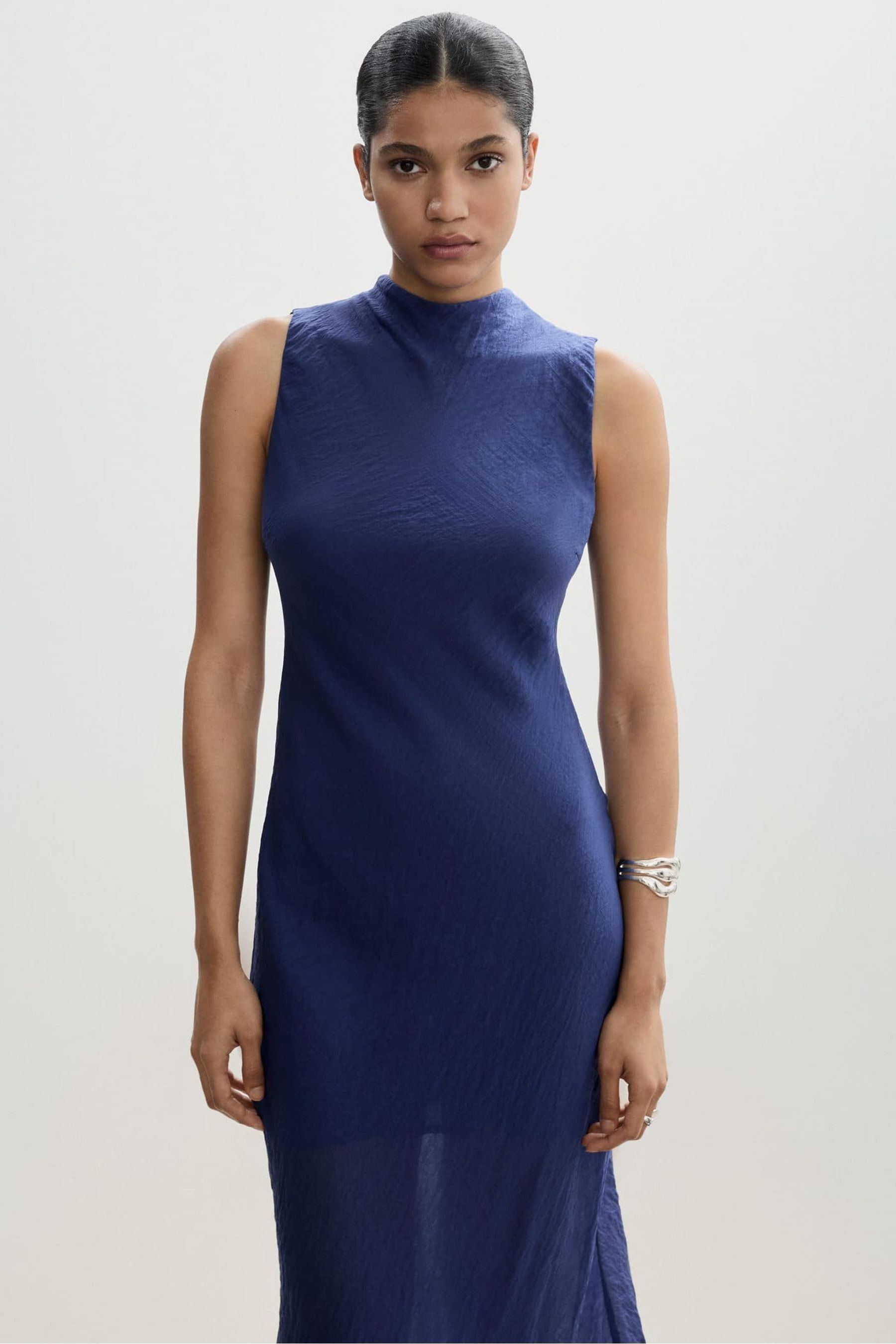 Buy Mango Blue Midi Flowing Dress from the Next UK online shop