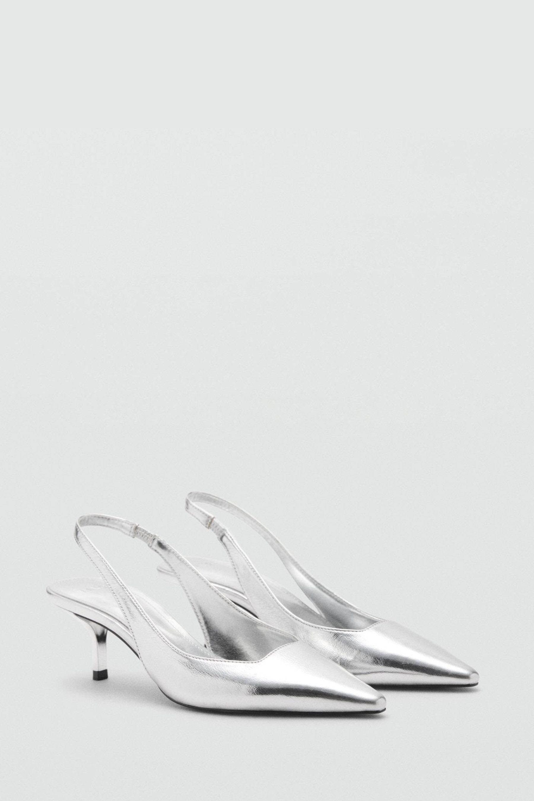 Silver metallic shoes store