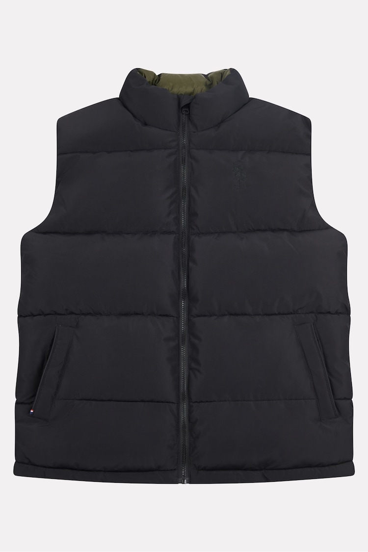 U.S. Polo Assn Black U.S. Polo Assn. Mens Wide Baffle Gilet - Image 1 of 6