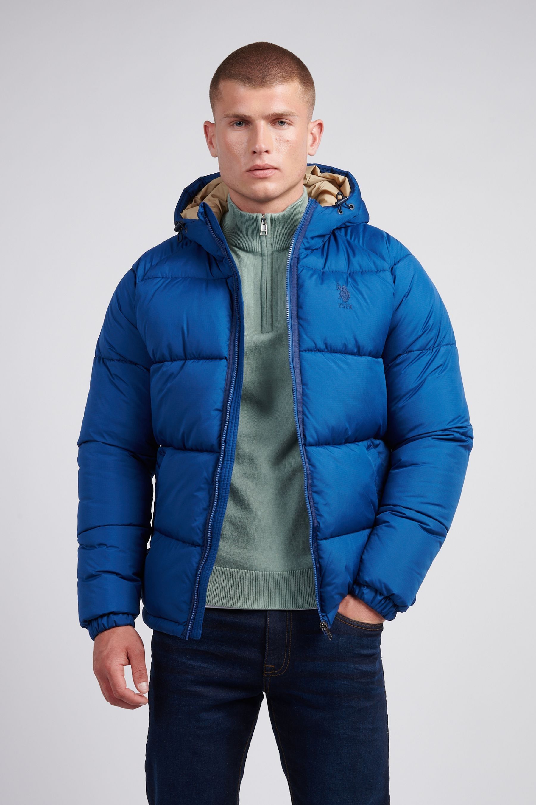 Buy U.S. Polo Assn. Mens Ripstop Hooded Puffer Jacket from the Next UK online shop