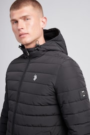 U.S. Polo Assn. Mens Lightweight Quilt Hooded Puffer Jacket - Image 2 of 12