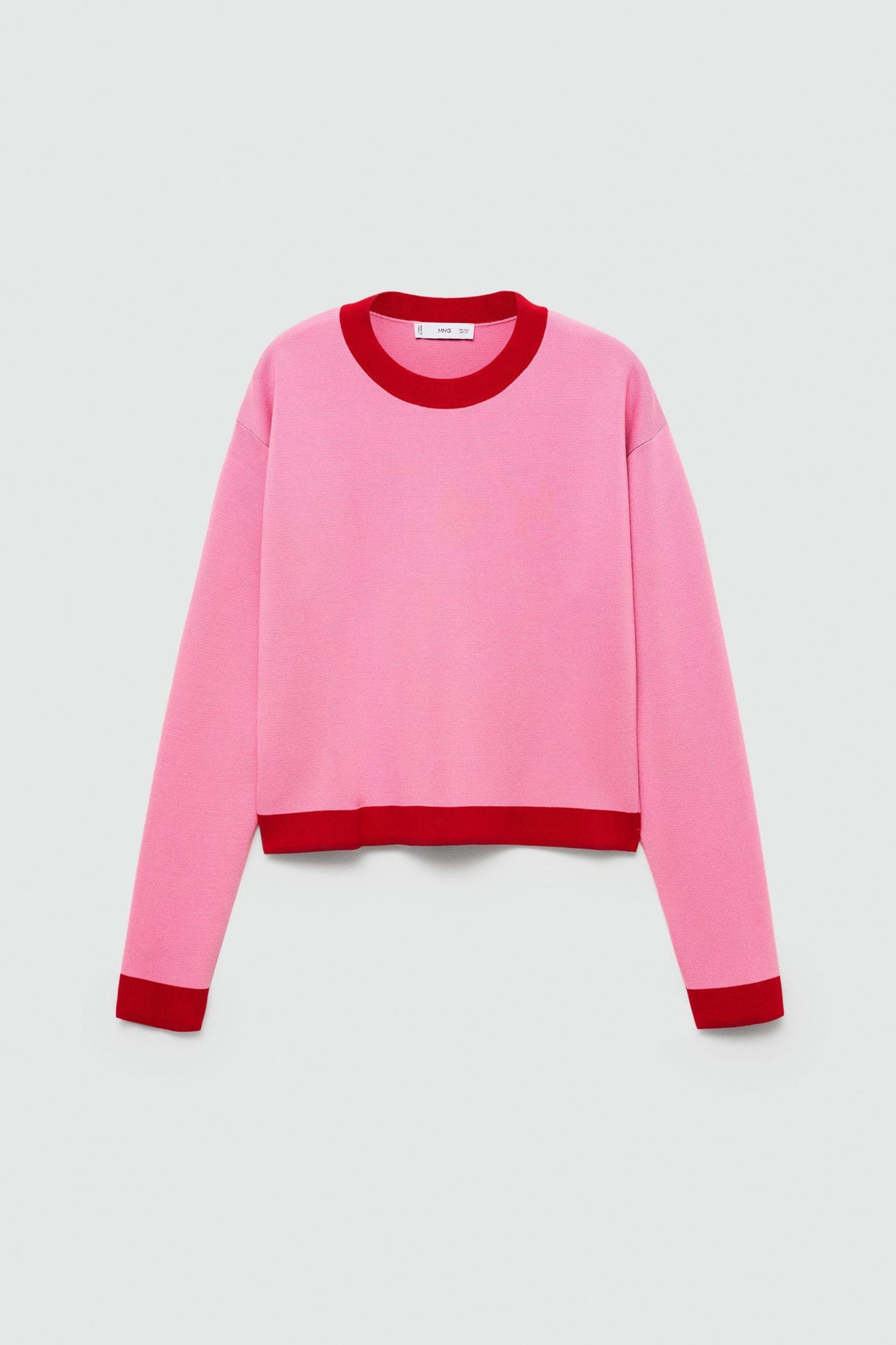 Buy Mango Pink Colour Block Knitted Jumper from the Next UK online shop