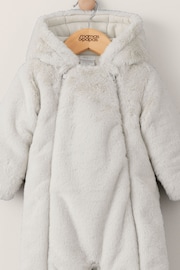 Mamas & Papas Grey Faux Fur Pramsuit - Image 2 of 2