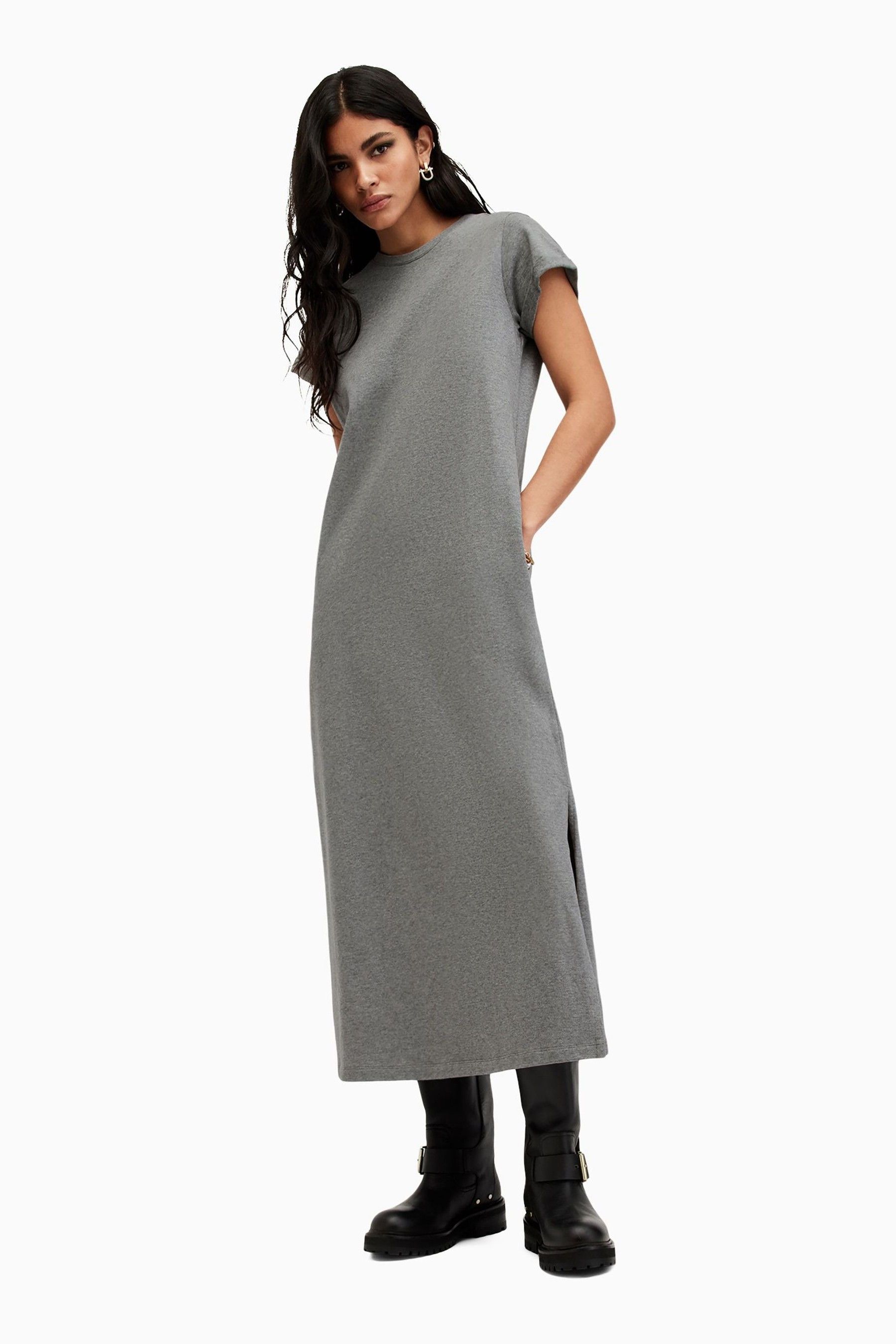 Buy AllSaints Grey AllSaints Anna Maxi Dress from Next Luxembourg