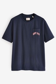 GANT Blue Pocket Grpahic T-Shirt - Image 5 of 5