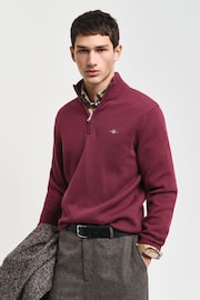 GANT Red Casual 100% Cotton Half Zip Sweater - Image 1 of 4