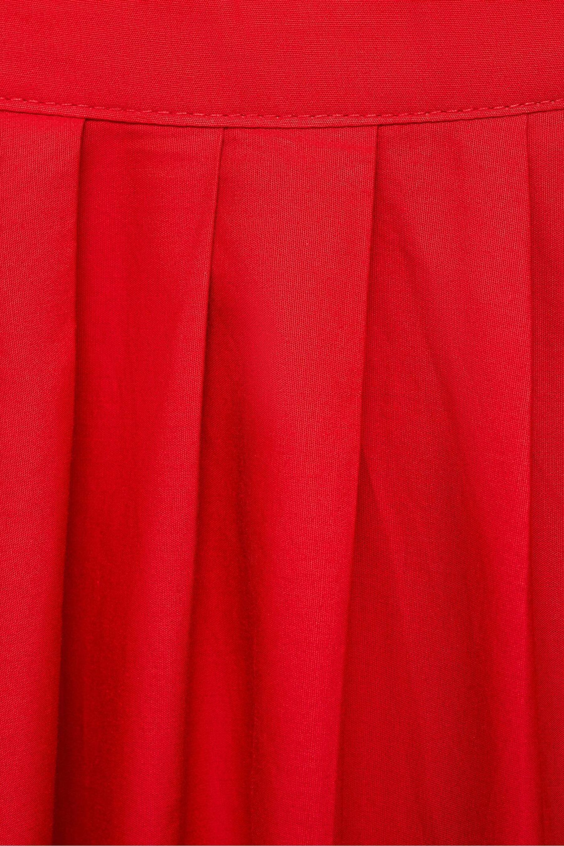 Buy Mango Red Midi Pleated 100 Cotton Skirt from the Next UK online shop
