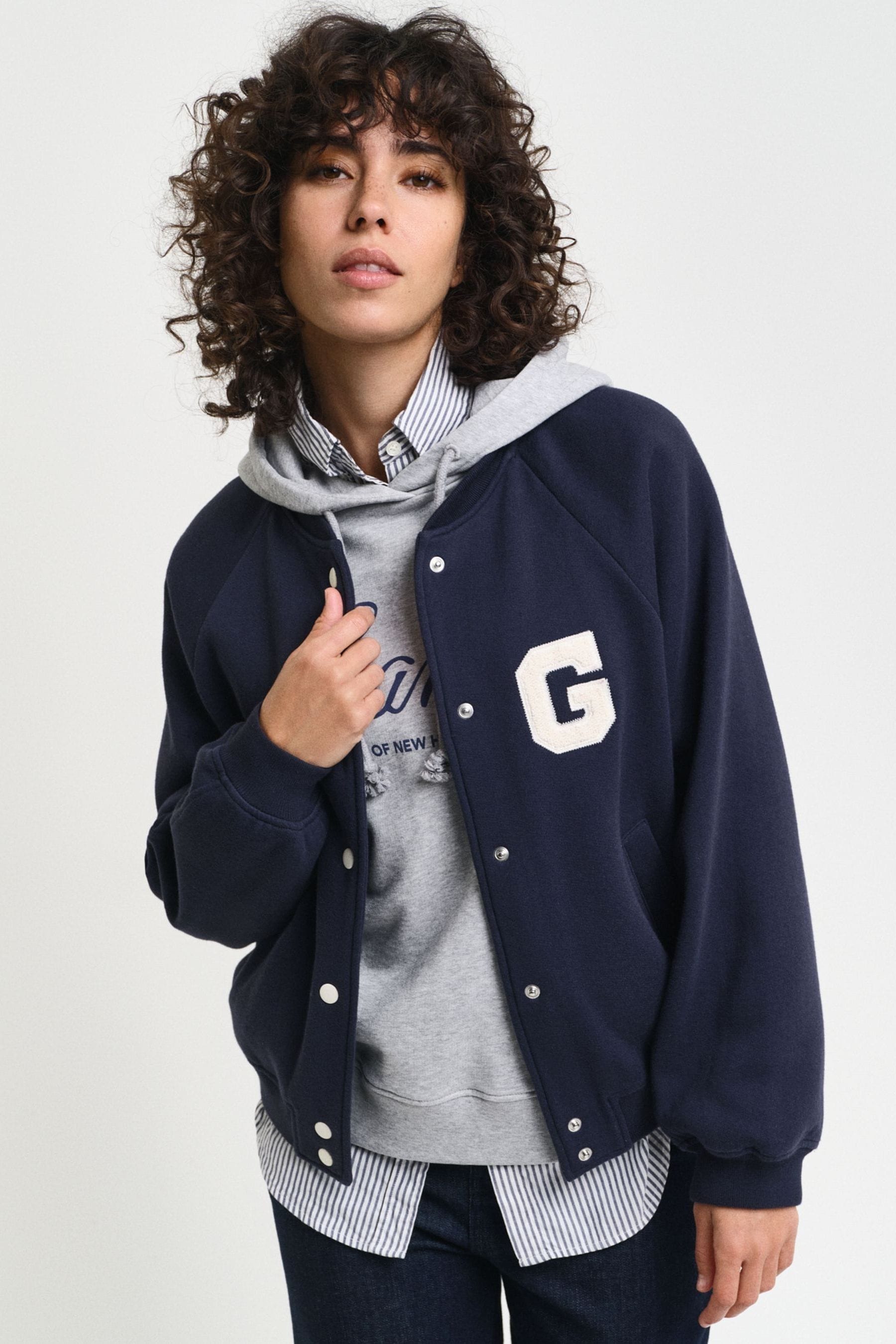 Varsity jersey jacket top
