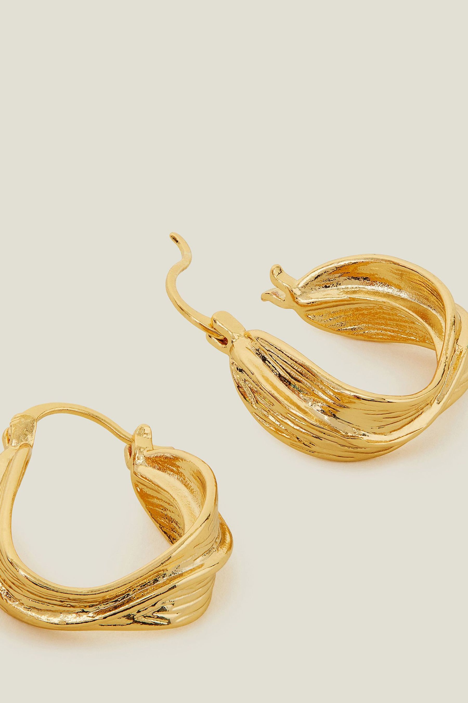 Buy Accessorize Gold Tone 14ct Twisted Horseshoe Hoop Earrings from the Next UK online shop