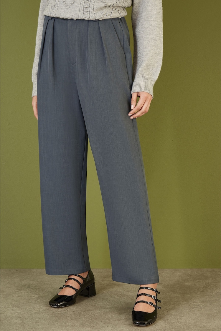 Yumi Grey Wide Leg Trousers - Image 2 of 4