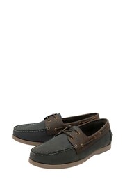 Lotus Blue Leather Boat Shoes - Image 2 of 4