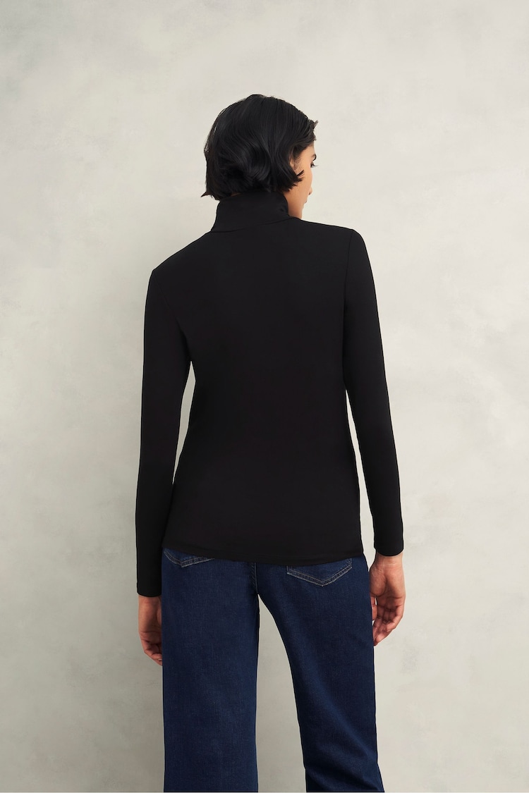 Hobbs Black Mischa Roll Neck Top - Image 2 of 4