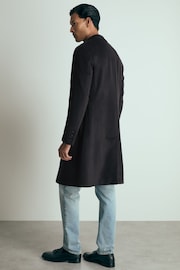 Reiss Navy Tycho Atelier Cashmere Single-Breasted Overcoat - Image 5 of 6