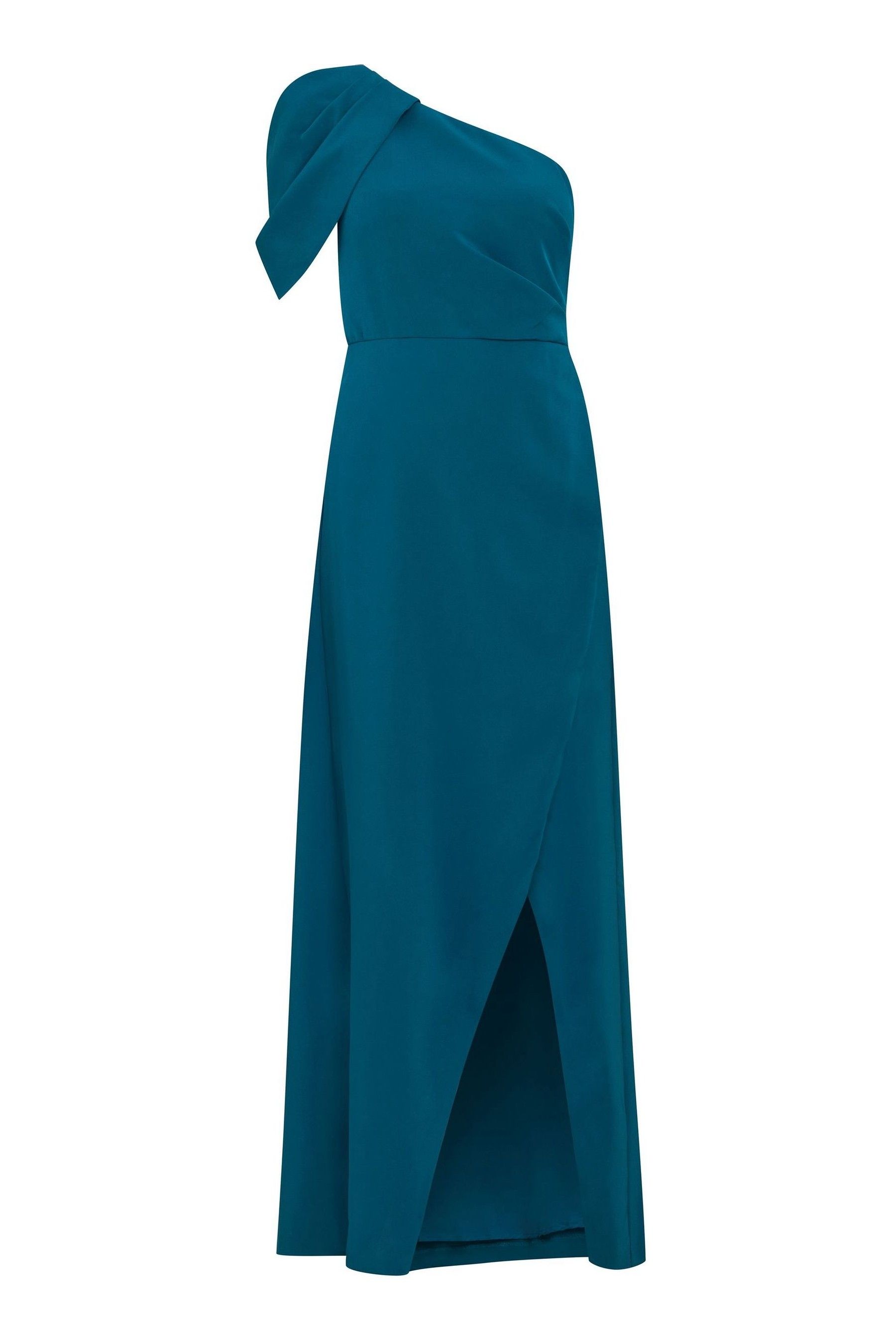 Buy Gina Bacconi Blue Tori One Shoulder Stretch Crepe Maxi Dress from Next Luxembourg