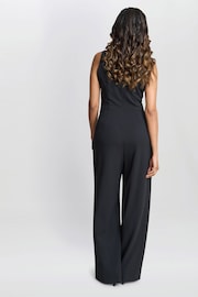 Gina Bacconi Dottie Wrap Effect Black Jumpsuit - Image 2 of 5