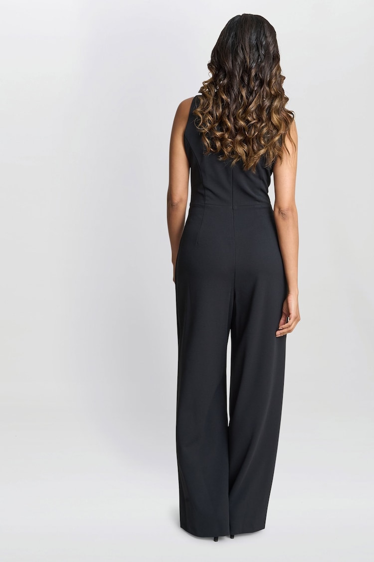 Gina Bacconi Dottie Wrap Effect Black Jumpsuit - Image 2 of 5